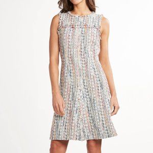 Elie Tahari Dean Sleeveless Tweed Sheath Dress 10